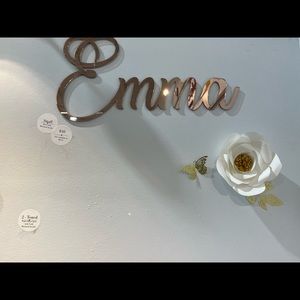 Any name! Rose gold mirrored acrylic baby or child name.